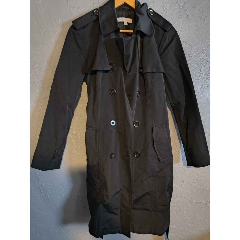 Women's New York And‎ Company Black Trench Coat Size Large